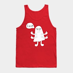 Ghost morbid middle finger Tank Top